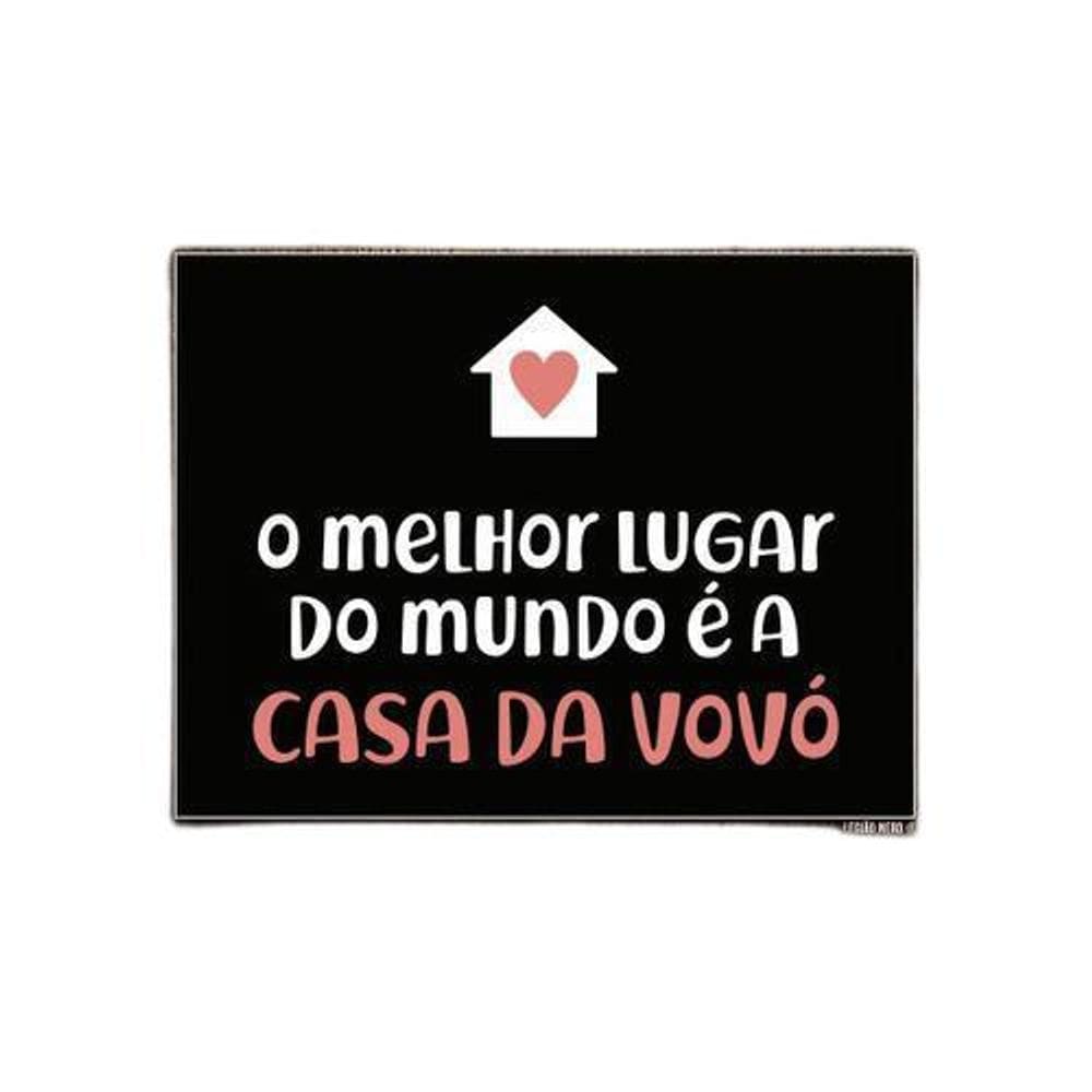 Kit 3 Placa Decorativa - Melhor Lugar Mundo Casa Da Vovó