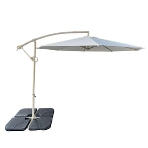 Ombrelone Lateral Tahiti Fratini 300 Cm Aluminio Fendi Capa Poliéster Base Lateral Hdpe