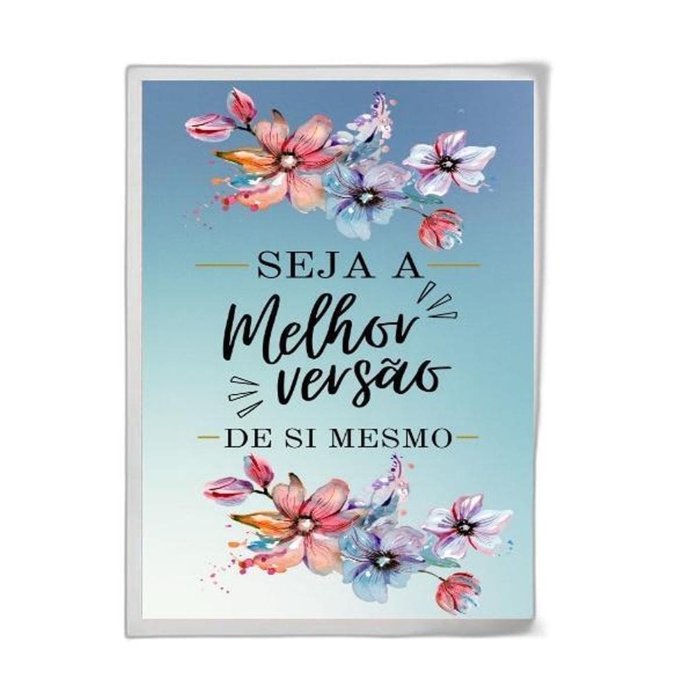 Quadro Seja a Melhor Versão de Sí 33x24cm - Madeira Preta