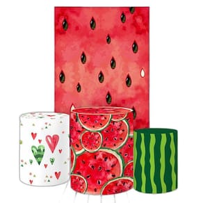 Painel Retangular E Capas 3D Sublimado Melancia Fkpc-983