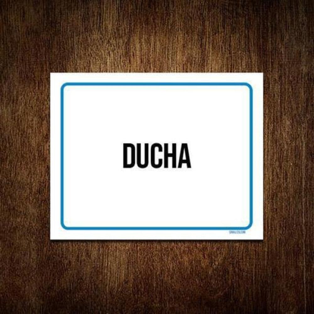Kit 5 Placas Ambiente Sinalização Setor Ducha