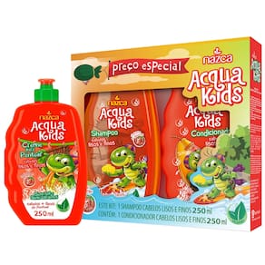 Kit Nazca Cabelos Lisos e Finos Acqua Kids 3 Itens