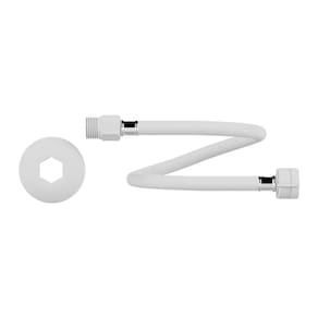Engate Flexível De Pvc Alta Pressão 60cm Branco 7122-1
