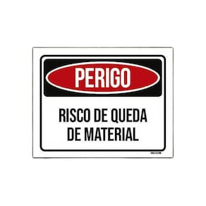 Placa Perigo Risco De Quedade Material 18X23