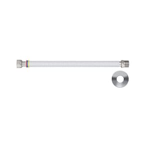 Engate Extensível 3 Em 1 Para água Fria/quente E Gás Censi 30cm 1/2 Com Canopla Branco 7571-1