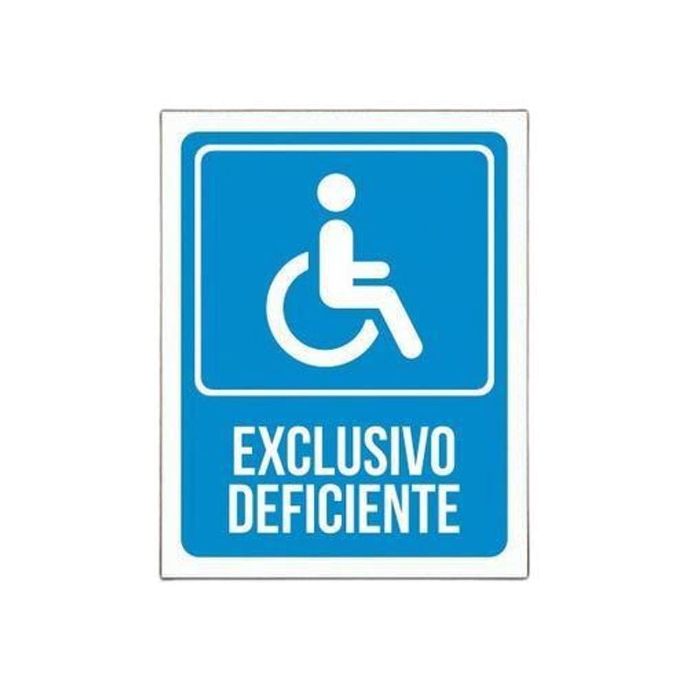 Placa Exclusivo Deficiente - Placa De Acessibilidade 27X35