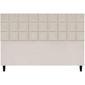 Cabeceira Decorativa Florem Para Cama De King 195 Cm Bege Suede