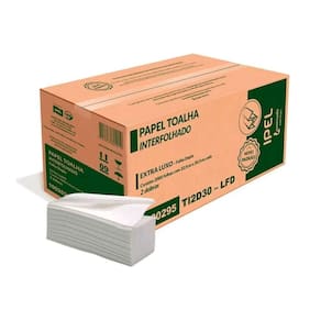 Papel Toalha Interfolha Laminado 2 Dobra 22,5x20,5 2000 Ipel