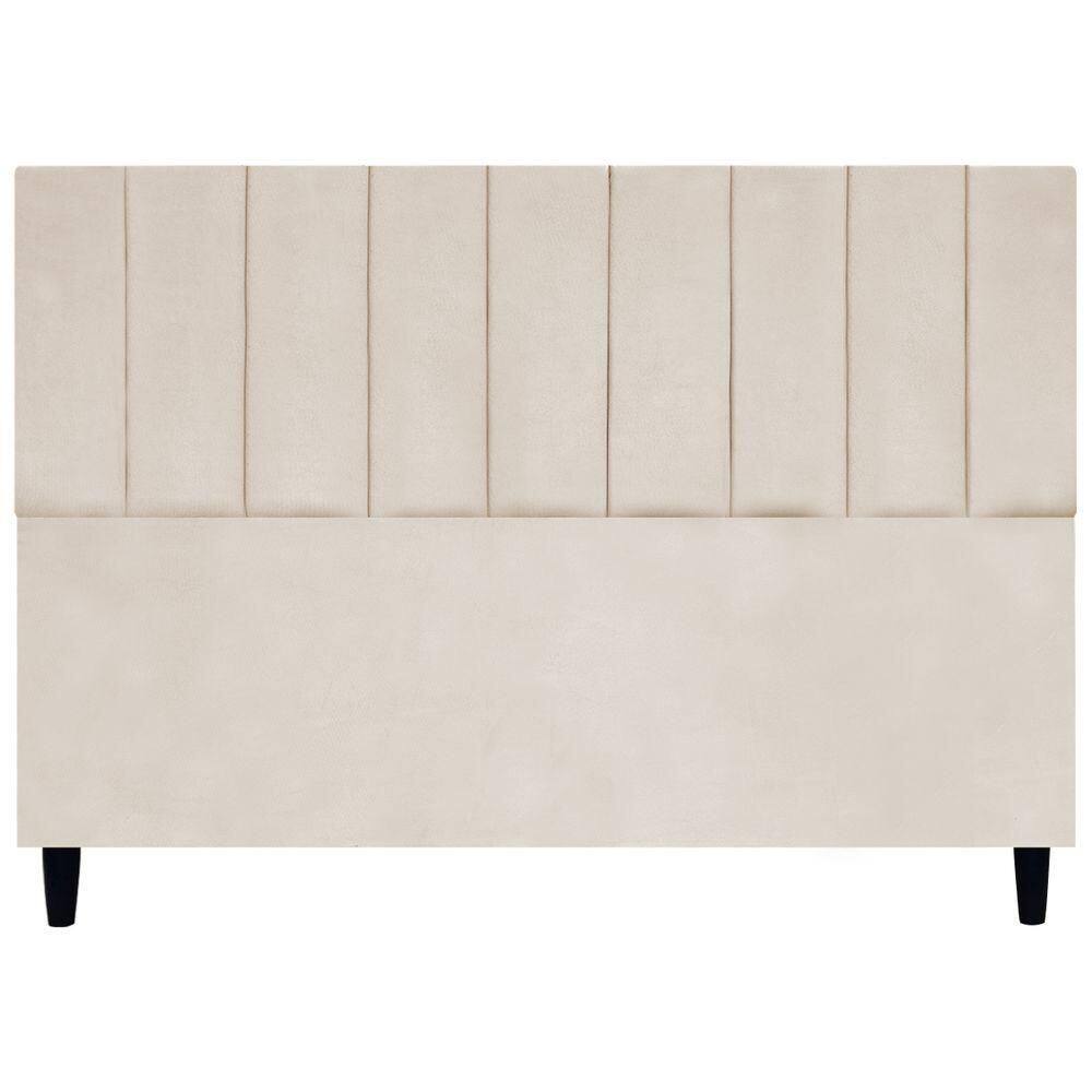 Cabeceira Decorativa Elen Para Cama King 195 Cm Suede Bege Suede