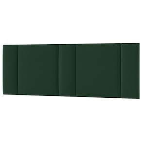 Cabeceira Estofada Iluminação Led Cama Queen Size 160 Cm veludo Verde