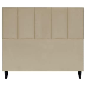 Cabeceira Decorativa Classic Para Cama De Casal 140 Cm Suede Nude Suede