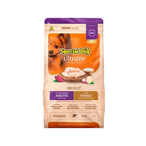 Ração Special Dog Ultralife Cães Adultos Raças Pequenas Frango e Arroz 10,1kg