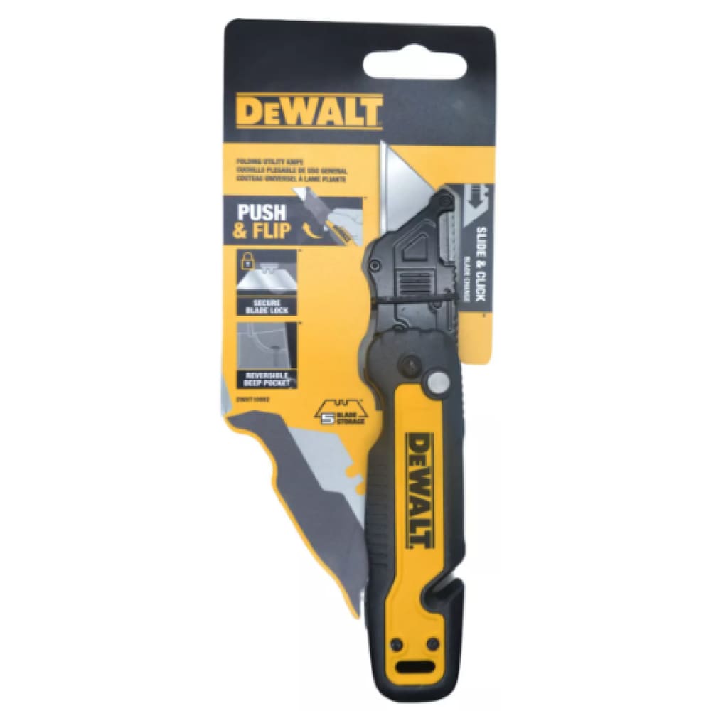 Estilete Dobrável Push & Flip C/ Armazenam. DEWALT DWHT10992