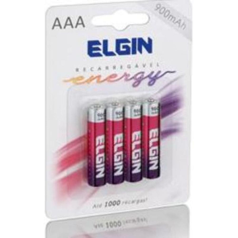 Pilhas Recarregável AA pequena Energy 2700 Mah Elgin 4 Unid