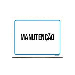 Kit 10 Placas Ambiente Sinalização Setor Manutenção