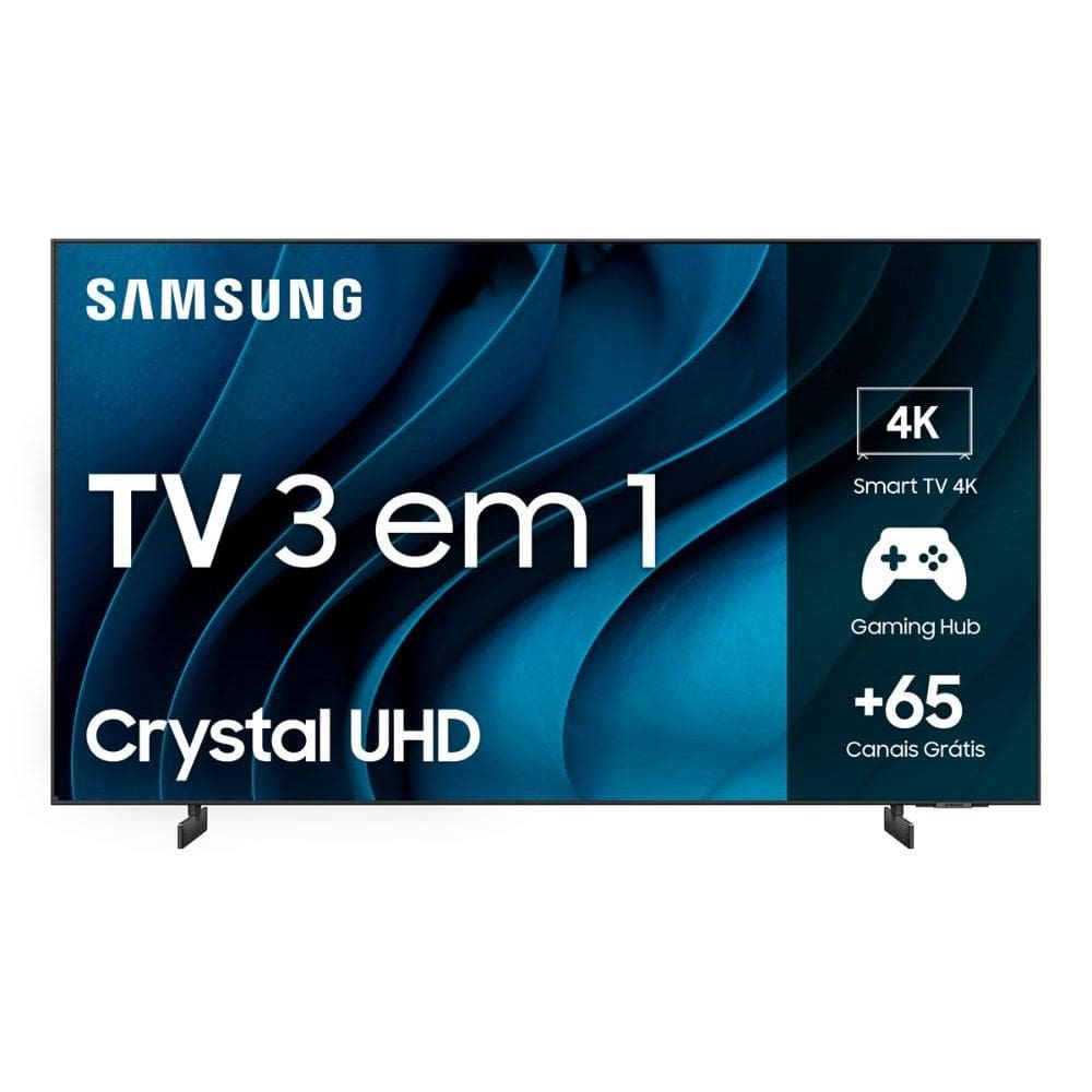 Smart TV Samsung 50" Crystal UHD 4K 50CU8000 Painel Dynamic Crystal Color, Design AirSlim, Alexa built in, Controle Remoto Único