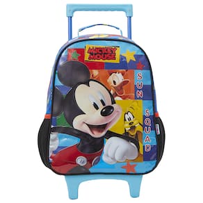 Mochila com Rodas 40cm - 16 Mickey Azul Claro Xeryus 13260