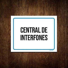 Kit 3 Placas Ambiente Sinalização Setor Central Interfones