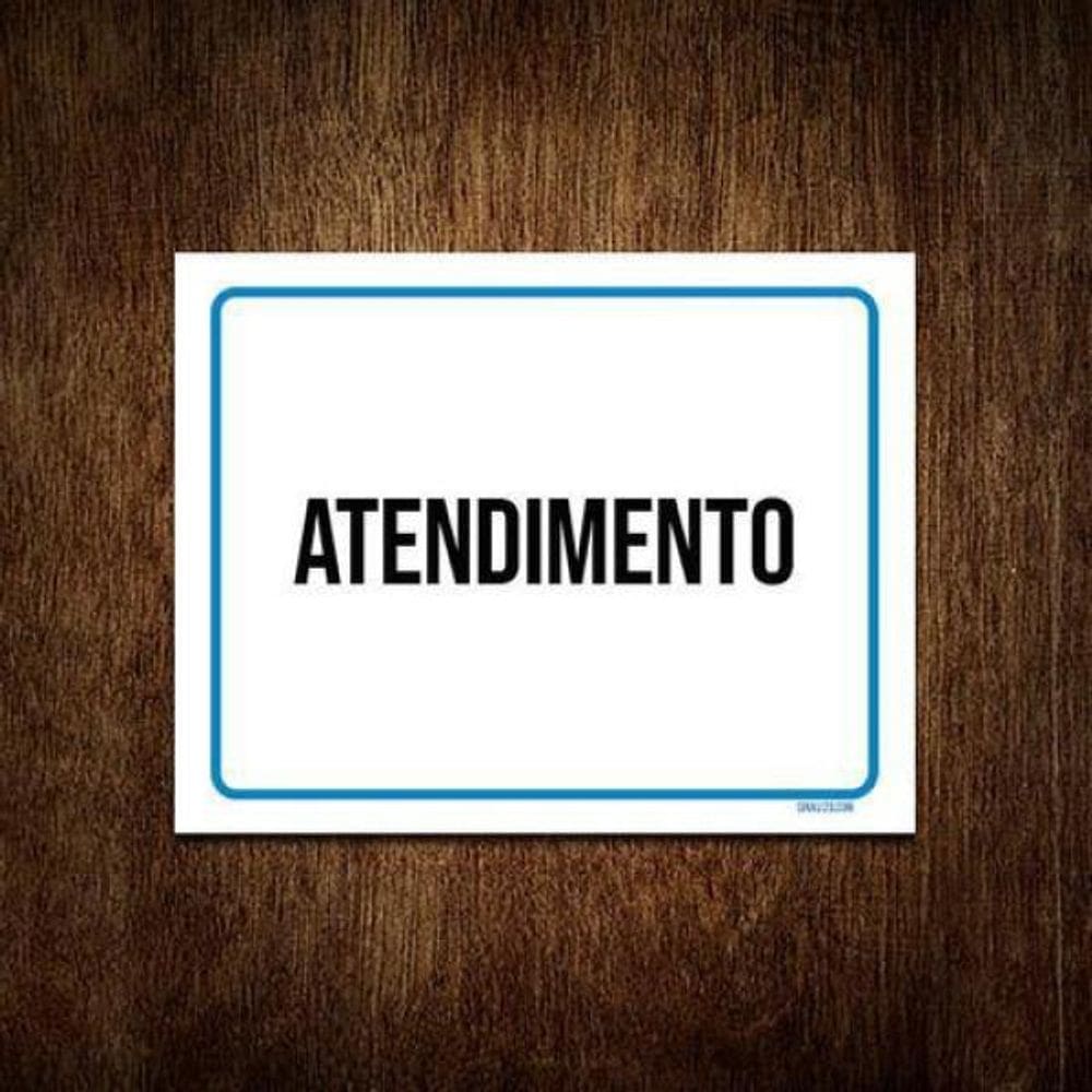 Kit 3 Placas Ambiente Sinalização Setor Atendimento