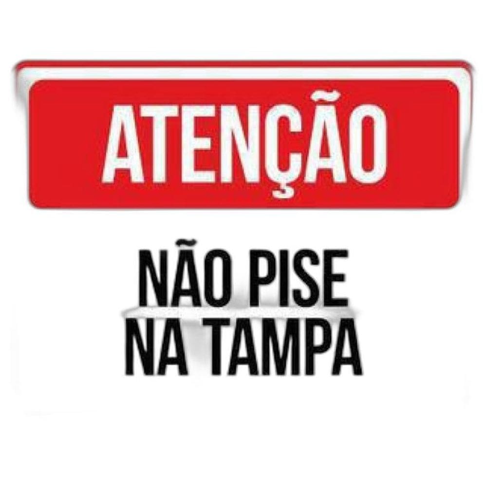 Kit 5 Placas Atenção Não Pise Na Tampa