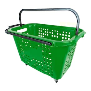 Cesta De Compras Com Rodas 40L Verde