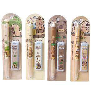 Lápis mecânicos MOZXIRZ Cute 0,5 mm com recargas Capybara