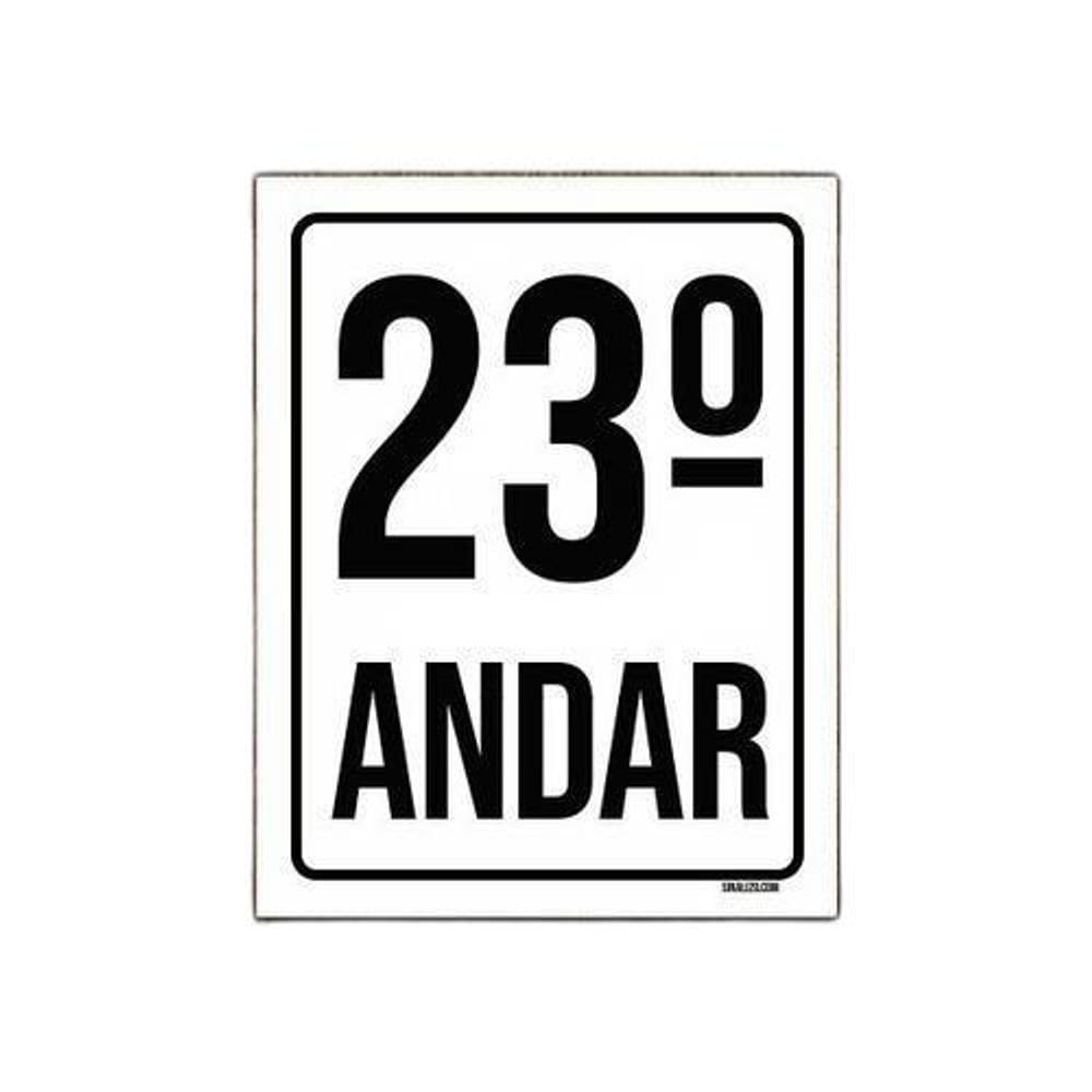 Kit 5 Placas Sinalização Ambiente Identificação 23º Andar