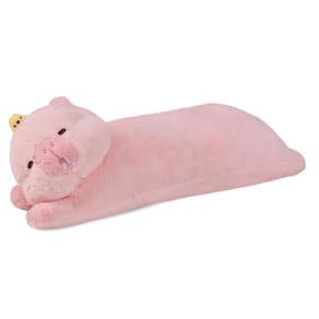 Almofada de pelúcia NXNYNZ, capivara longa, 90 cm, rosa fofa para crianças