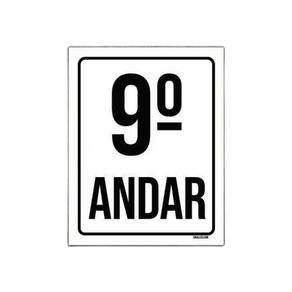 Kit 10 Placas Sinalização Ambiente Identificação 9º Andar