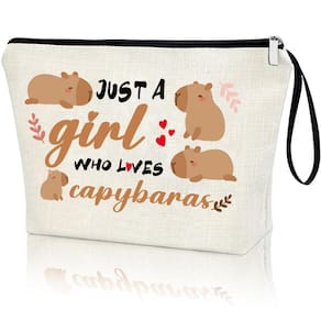 Bolsa de cosméticos Creakraft Capybaras Theme para mulheres e meninas