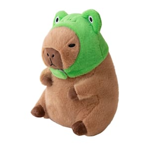 Almofada de pelúcia Capivara com chapéu de sapo Ditucu Cute Cute, presente infantil de 28 cm