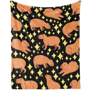 Cobertor CUSPCOD Capybara Flannel 30x40cm, tamanho de colo para crianças