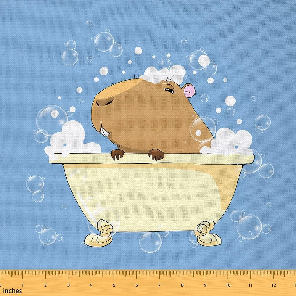 Tecido Erosebridal Cute Capybara, 3 metros, poliéster