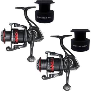 Kit 2 Molinete Marine Sports Prisma Fd 2000 + Carretel Extra