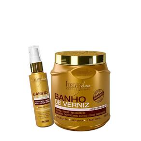 Kit Banho De Verniz Máscara 1Kg e Óleo De Coco Forever Liss