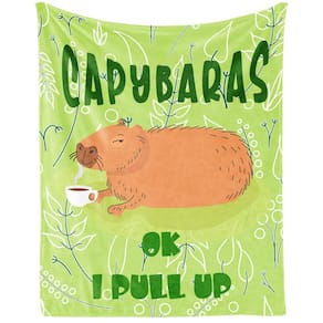Cobertor CUSPCOD Capybara Flannel 30x40cm, tamanho de colo para crianças