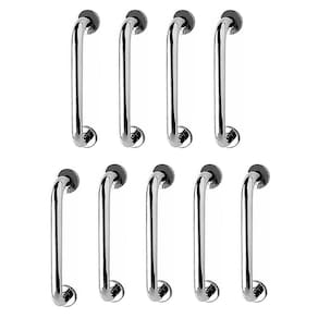 Barra de Apoio 40cm Aço Inox Kit 9 Unidades Idoso Cadeirante Banheiro Box Criança Gestante Acessibilidade Suporte Corrimao Escada Resistente