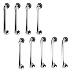 Barra de Apoio 40cm Inox Kit 9 Unidades Idoso Banheiro Box Casa Gestante Cadeirante Suporte Corrimao Escada Segurança Acessibilidade