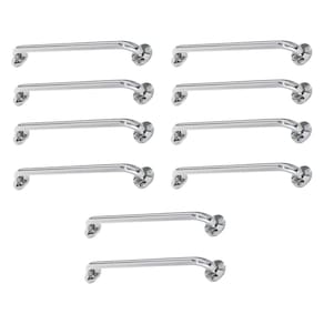 Barra de Apoio 40cm Aço Inox Kit 10 Unidades Idoso Banheiro Box Cadeirante Criança Gestante Acessibilidade Corrimao Escada Suporte Resistente
