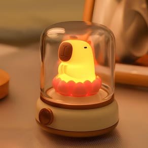 Lâmpada de querosene de capivara fofa Night Light Sewinde recarregável