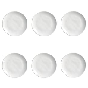 Conjunto de Pratos de Sobremesa 06 Peças Orgânico New White Porto Brasil