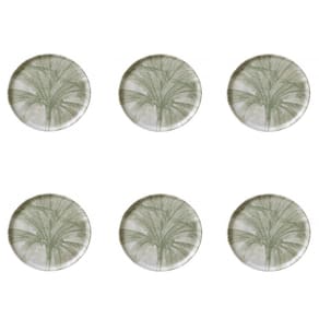 Conjunto de Pratos de Sobremesa 06 Peças Bio Tropicália Porto Brasil