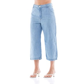 Pantacourt Jeans Feminina Arauto Mom Leve