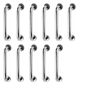 Barra de Apoio Aço Inox 40cm Kit 11 Unidades Banheiro Box Idoso Deficiente Cadeirante Suporte Segurança Acessibilidade