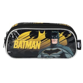 Estojo Escolar Duplo Batman Dc Comics Luxcel Ei41274Bm-Preto