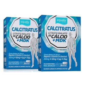 Kit 2 Calcitratus + Mdk Citrato Malato Cálcio Vitam D K