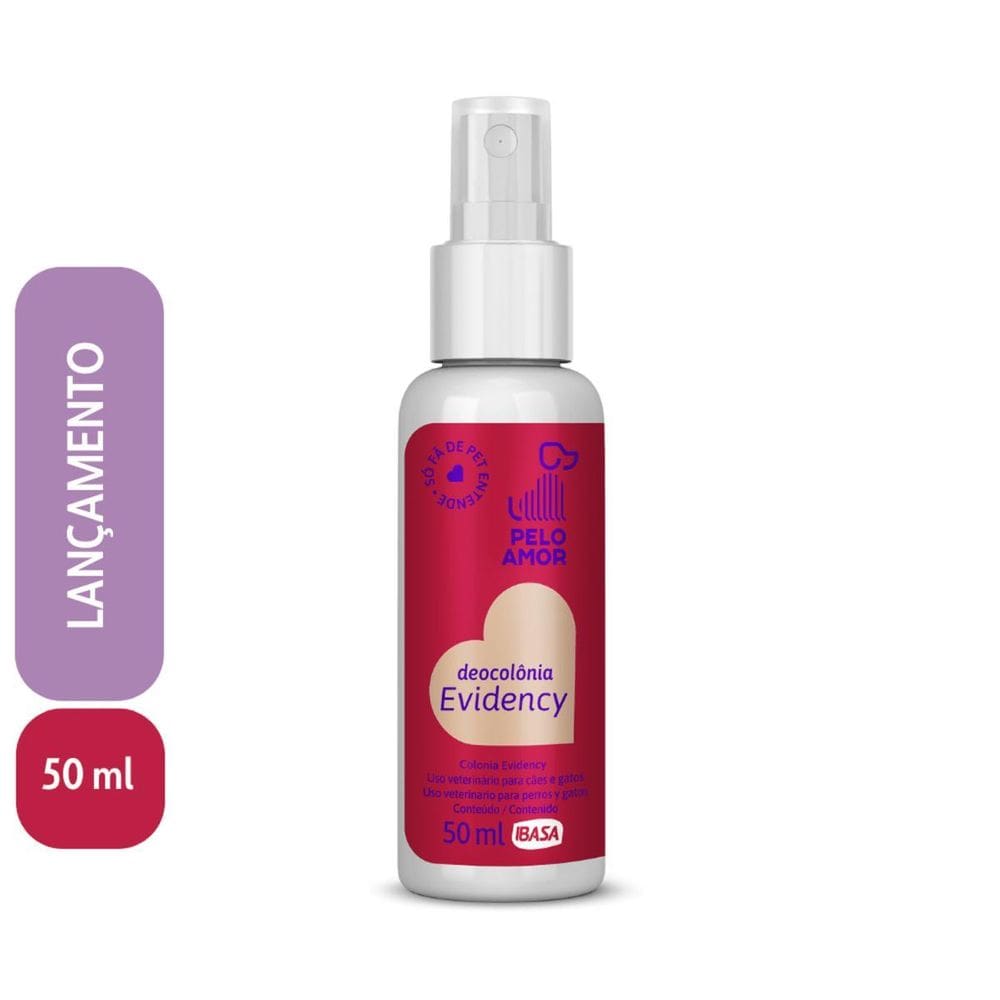 Deocolônia Evidency Para Cães E Gatos Ibasa 50Ml