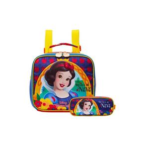Kit Escolar Lancheira+Estojo Branca De Neve Disney