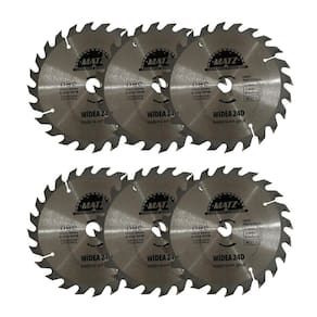 Kit 6 Disco Serra Wídea Madeira 24 Dentes 180Mm X 20Mm Matz