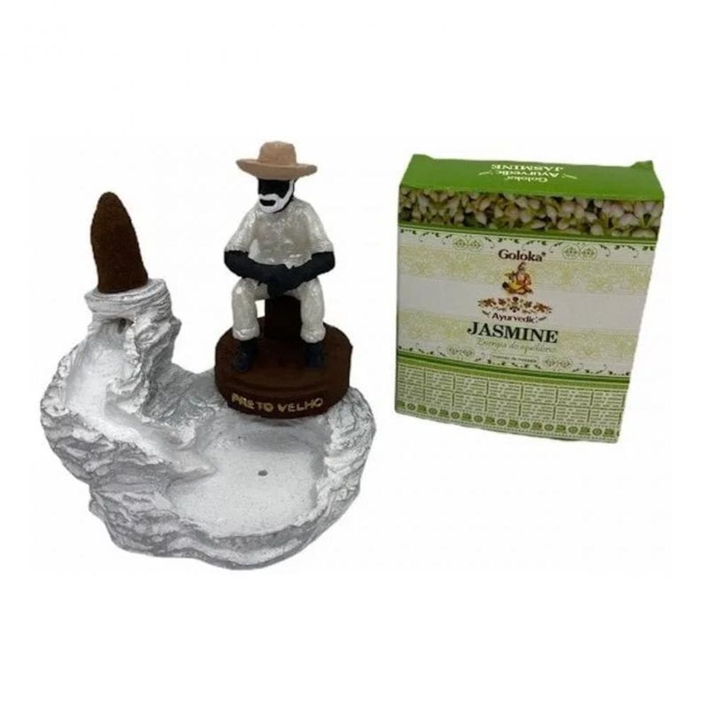 Kit Incensário Cascata Com 10Un De Incensos-Selecione Modelo